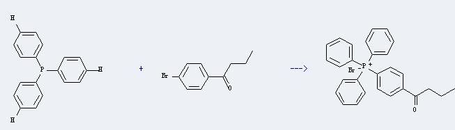 4'-Bromobutyrophenone can react with triphenylphosphane to produce (p-butyrylphenyl)triphenylphosphonium bromide